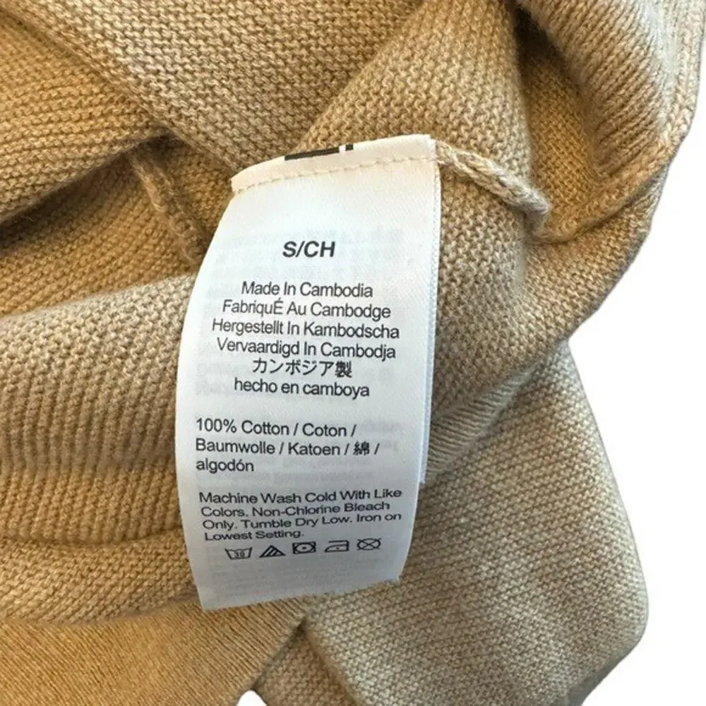 J. Crew - NWT Cotton Crewneck Sweater in Garter Stitch Sz S